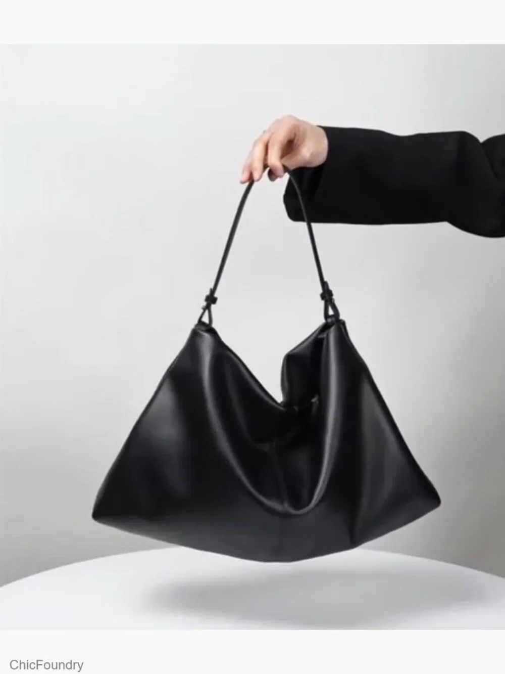 Minimalist Soft Leather Tote Bag Shoulder Purse Hobo Work Bag